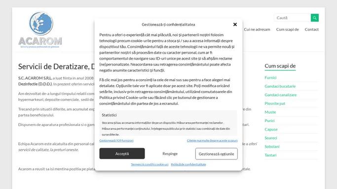 Firma DDD - deratizare, dezinsectie, dezinfectie - Acarom