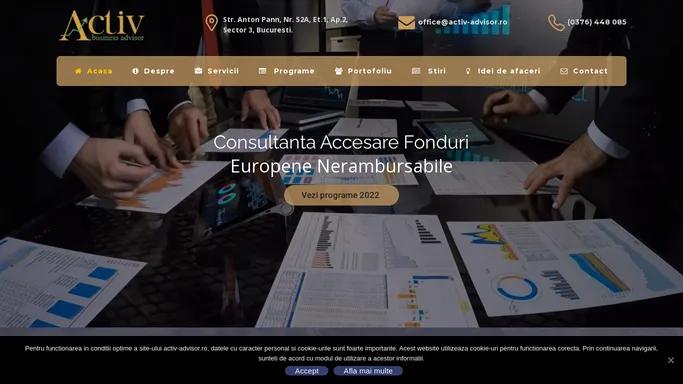Consultanta fonduri europene - Accesare fonduri europene