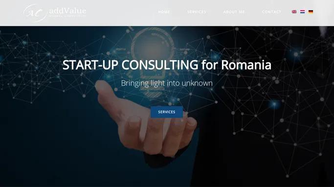 ADDVALUE CONSULTING – START-UP CONSULTING for Romania