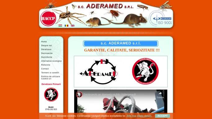 Deratizare, Dezinsectie, Dezinfectie - ADERAMED Oradea