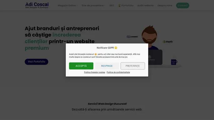 Servicii Web Design Bucuresti ✔️ Freelancer Web Designer