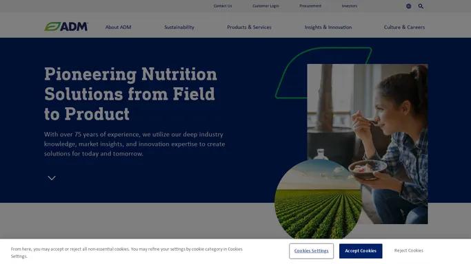 Human, Pet and Animal Nutrition Company | ADM