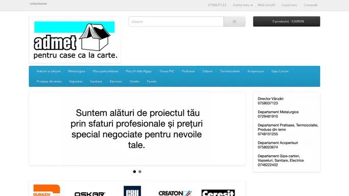 Admet - magazinul tau de materiale