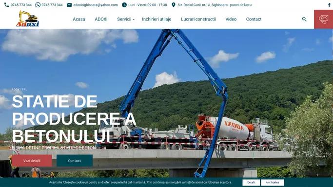 ADOXI SRL - Firma de constructii, Producator beton Mures, Statie de sortare | statie de producere a betonului Mures, lucrari constructii | ADOXI SRL -Firma de constructii, Producator beton Mures, Statie de sortare agregate minerale | statie de producere a betonului Mures, lucrari constructii