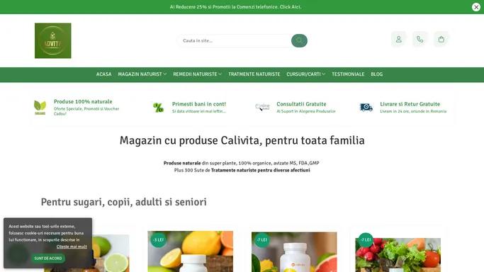 Remedii,terapii naturiste. Magazin produse Calivita