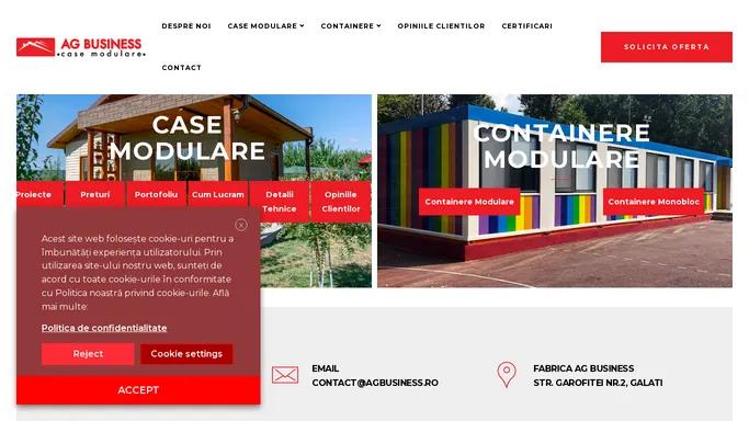 AG BUSINESS – Producator de case si containere modulare