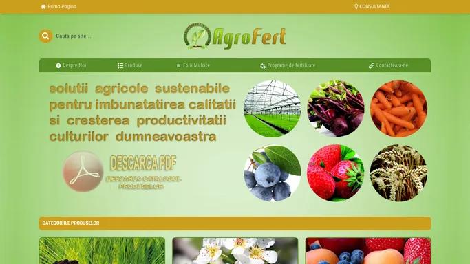 AGROFERT - Solutii sustenabile in agricultura