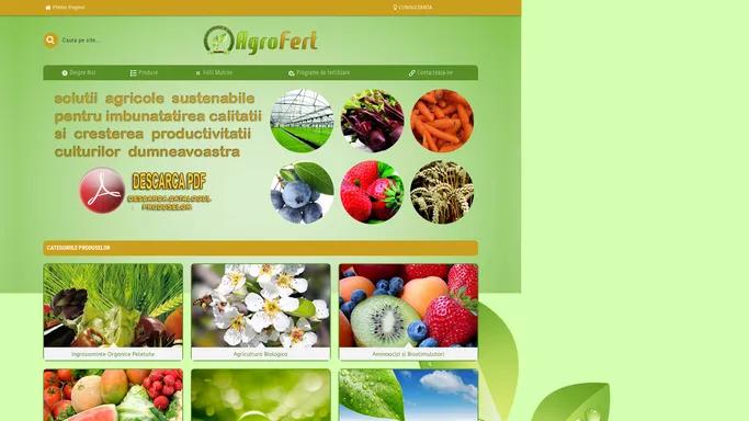 AGROFERT - Solutii sustenabile in agricultura