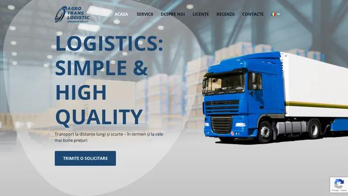 AgroTransLog – Logistics: Simple & High Quality