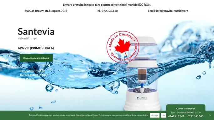 Alcalinizare organism cu produse naturiste canadiene si apa alcalina Santevia