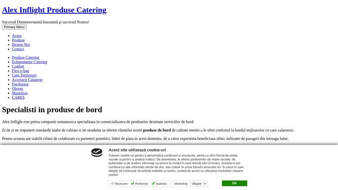 Produse de bord destinate serviciilor de cea mai inalta calitate