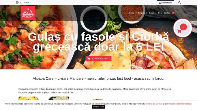 Livrare Mancare Carei - Comanda Mancare Online - Delivery pizza Alibaba