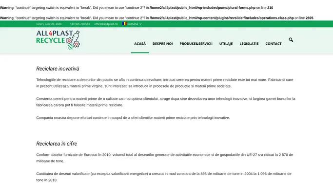 All4Plast | Reciclare inovativa