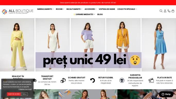 AllBoutique.ro - Magazin incaltaminte online, haine online, accesorii dama | designeri romani