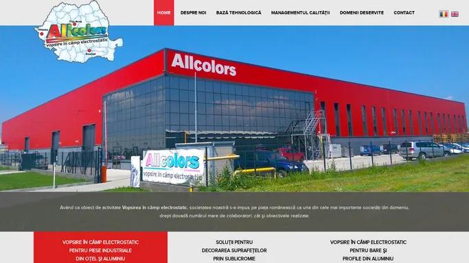 Allcolors Serv Srl | Vopsire in camp electrostatic | Vopsire bare, profile din aluminiu | Vopsire piese industriale din otel si aluminiu | Sublicromie | Proces Transfer Termic