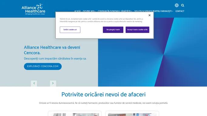 Firme distributie medicamente | Alliance Healthcare Romania