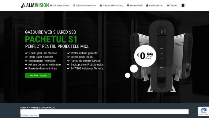 Gazduire Web SSD - Inregistrare domenii- Realizare site - Optimizare site