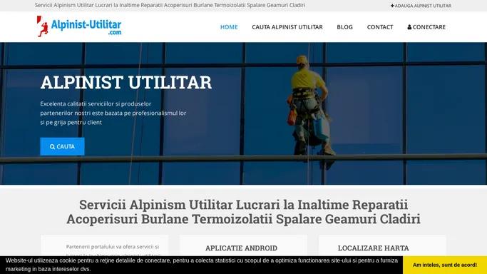 Servicii Alpinism Utilitar Lucrari la Inaltime Reparatii Acoperisuri Burlane Termoizolatii Spalare Geamuri Cladiri