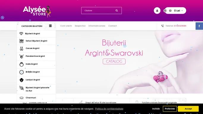 Bijuterii Argint 925 cu Elemente Swarovski | Cercei Argint | Inele Argint | Bratara Argint