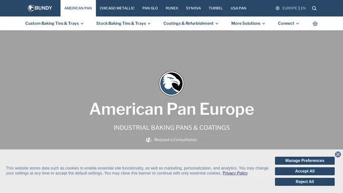 Industrial Baking Tins & Trays and Coatings | American Pan Europe