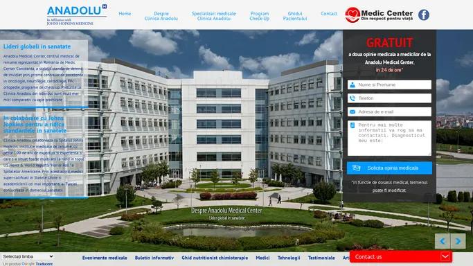 Medic Center Constanta reprezentant in Romania al Anadolu Medical Center Istanbul