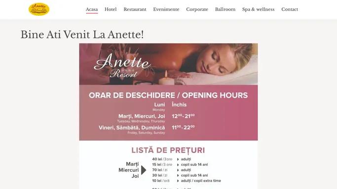 Anette Resort | Hotel – Restaurant – Spa Timisoara – Cazare la pensiune in Timisoara, restaurant si sala de nunti in Timisoara