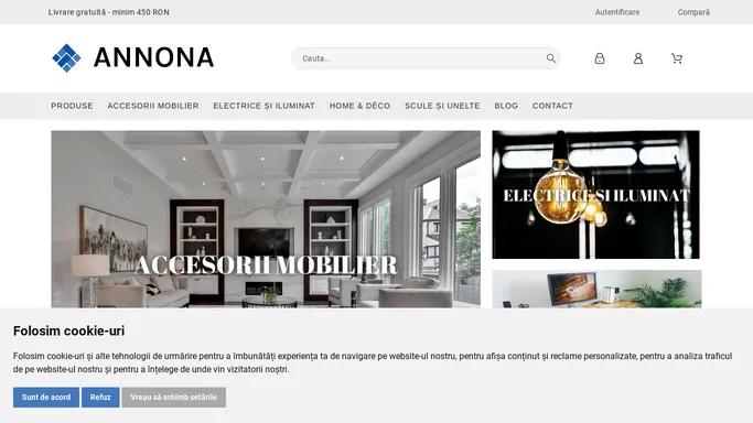 ANNONA OPS: Accesorii mobilier, bucatarie, dressing, scule, unelte, consumabile, accesorii electrice, sisteme de iluminat