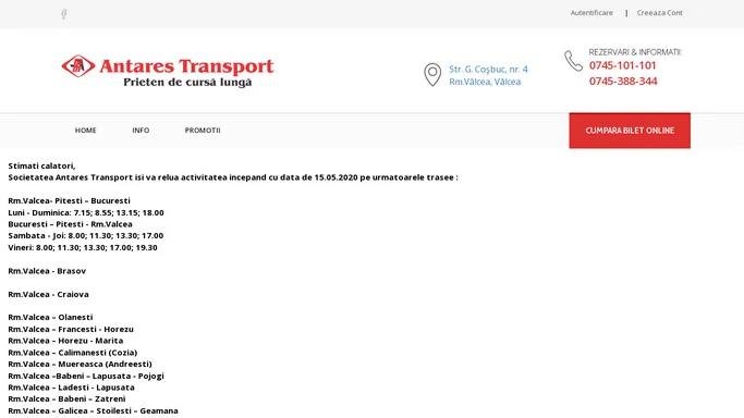 Bilete Antares Transport