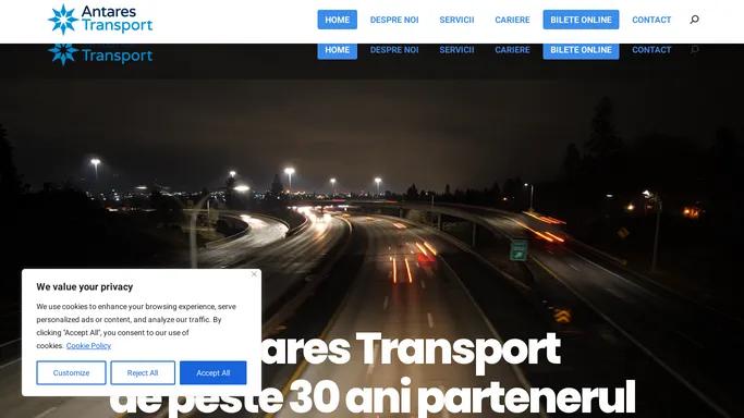 Antares Transport – Transport interjudetean si judetean de persoane, curse regulate speciale, curse ocazionale, cu autobuze alimentate cu gaz natural comprimat – din respect pentru pasageri si mediul inconjurator.