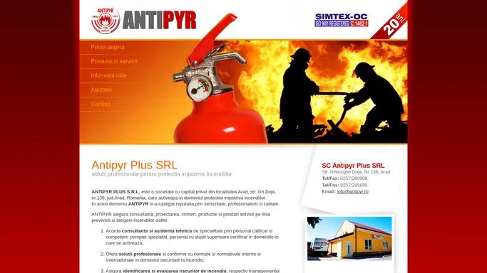 Antipyr Plus S.R.L - Solutii profesionale pentru protectia impotriva incendiilor