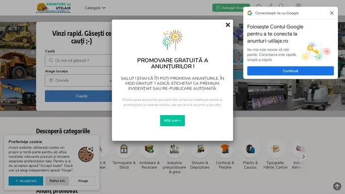 Anunturi-Utilaje.RO: Vanzari, servicii si inchirieri utilaje
