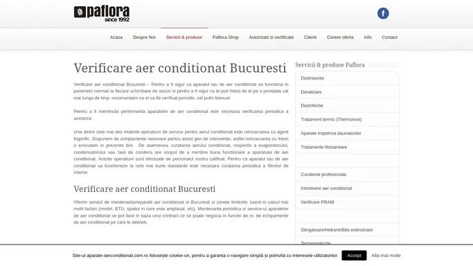 Verificare aer conditionat Bucuresti - Paflora