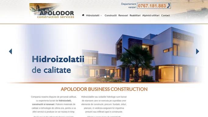 Apolodor Business Construction - hidroizolatii, constructii, renovari