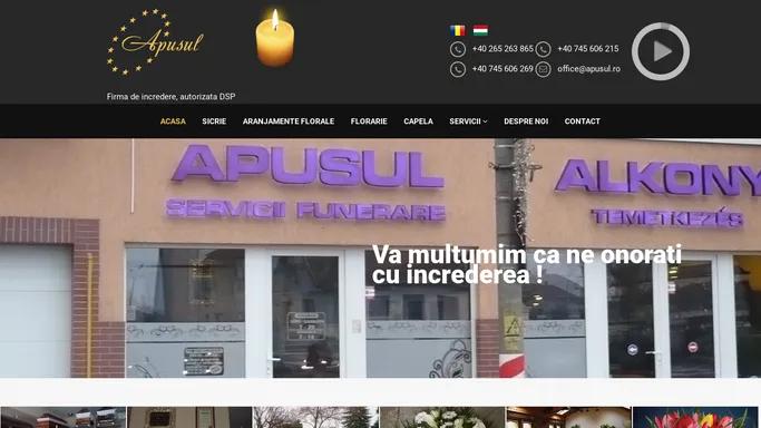 Funerare, servicii pompe funebre Targu Mures - Apusul