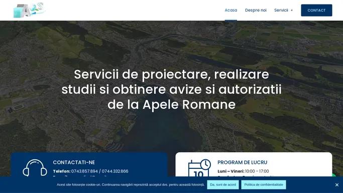 Aquasofi: Servicii De Proiectare - Obtinere Aviz Apele Romane - Studii