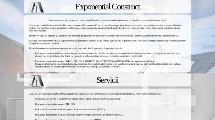 Exponential Construct - Proiectare constructii
