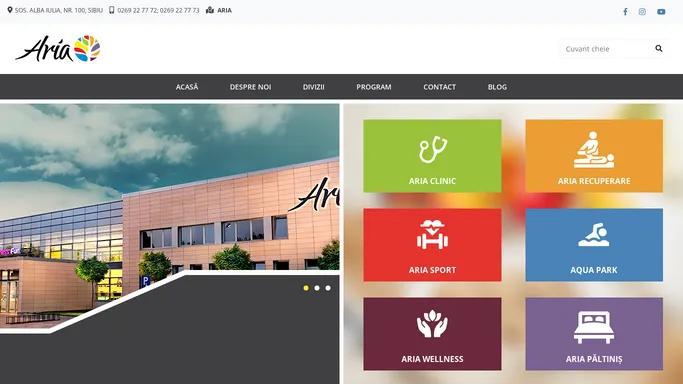 Aria Sibiu - Bazin, Fitness, Spa, Centru Medical, Recuperare