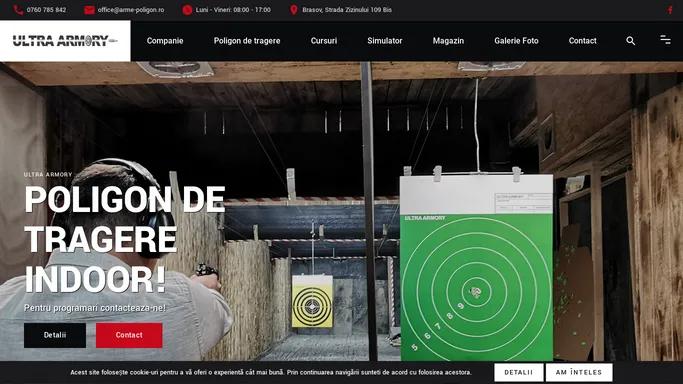 Ultra Armory Brasov| Operatiuni cu arme si munitii| Poligon de tragere, cursuri, simulator si magazin de arme si munitii. | Operatiuni cu arme si munitii Brasov: comert cu arme si munitii, transporturi speciale si poligon de tragere indoor. Vrei sa tragi cu arme de foc adevarate?: Ultra Armory Brasov