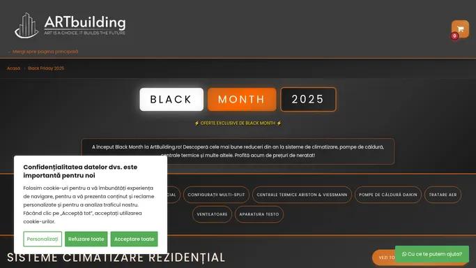 Black Friday 2025 - ARTBuilding.ro | Reduceri Exclusive Sisteme Climatizare