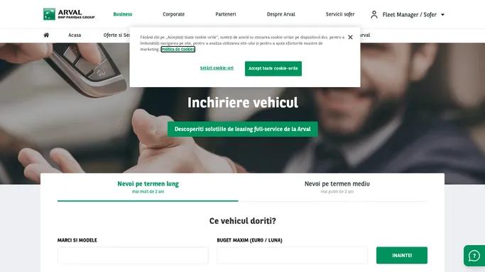 Inchiriere vehicul - Arval
