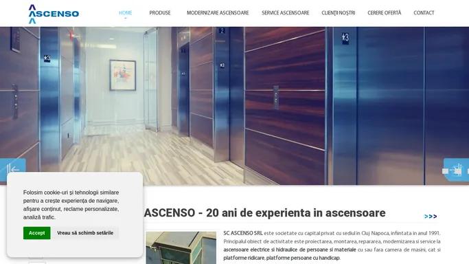 ASCENSO - firma ascensoare, lifturi, service