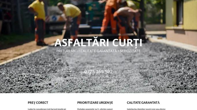 Asfaltari Curti Bucuresti - Servicii de asfaltare