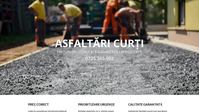 Asfaltari Curti Bucuresti - Servicii de asfaltare