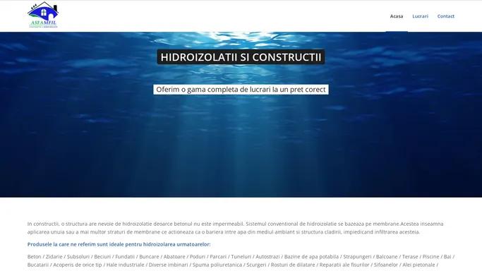 Hidroizolatii si constructii |