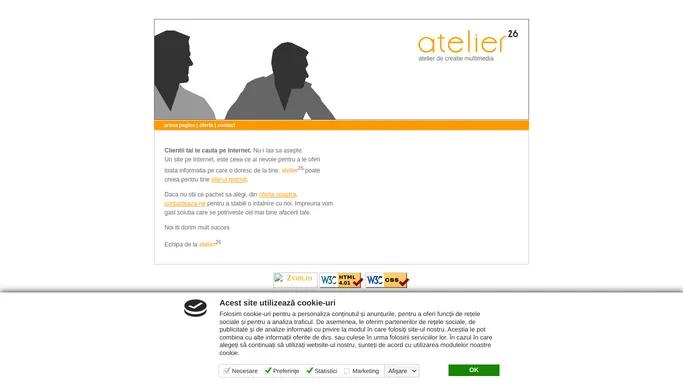 atelier 26 - atelier de creatie multimedia - web design - realizare pagini de internet - web site design