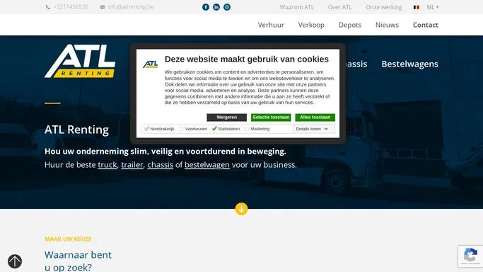 ATL I Huur of koop trucks, trailers, chassis & bestelwagens.