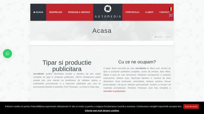 Tipar si productie publicitara | Imprimare | Print | Timisoara –AuroMedia