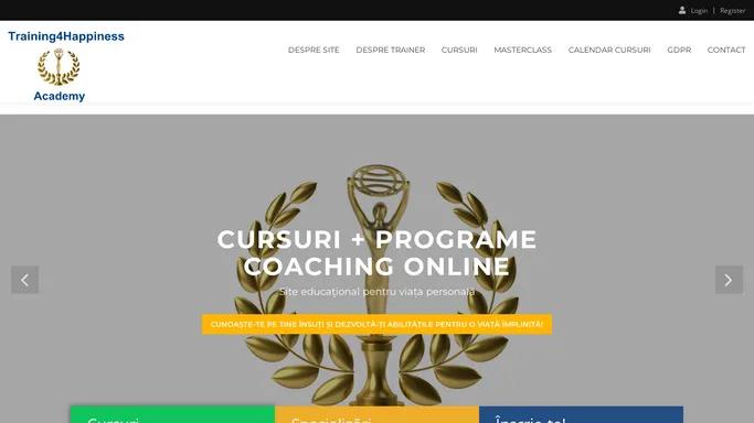 Training4Happiness Academy – Cursuri autorizate consiliere + coaching