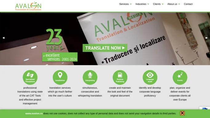 Home - iso 17100 certified translations into Romanian and EU languages - Avalon | translation & localization