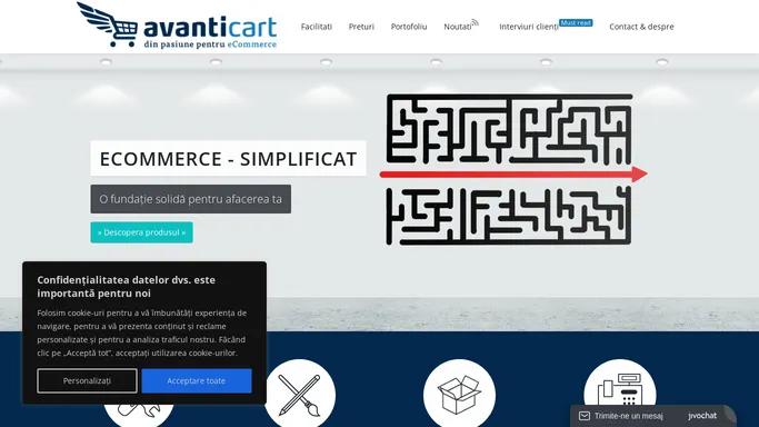 Creare magazin online - Avanticart.ro